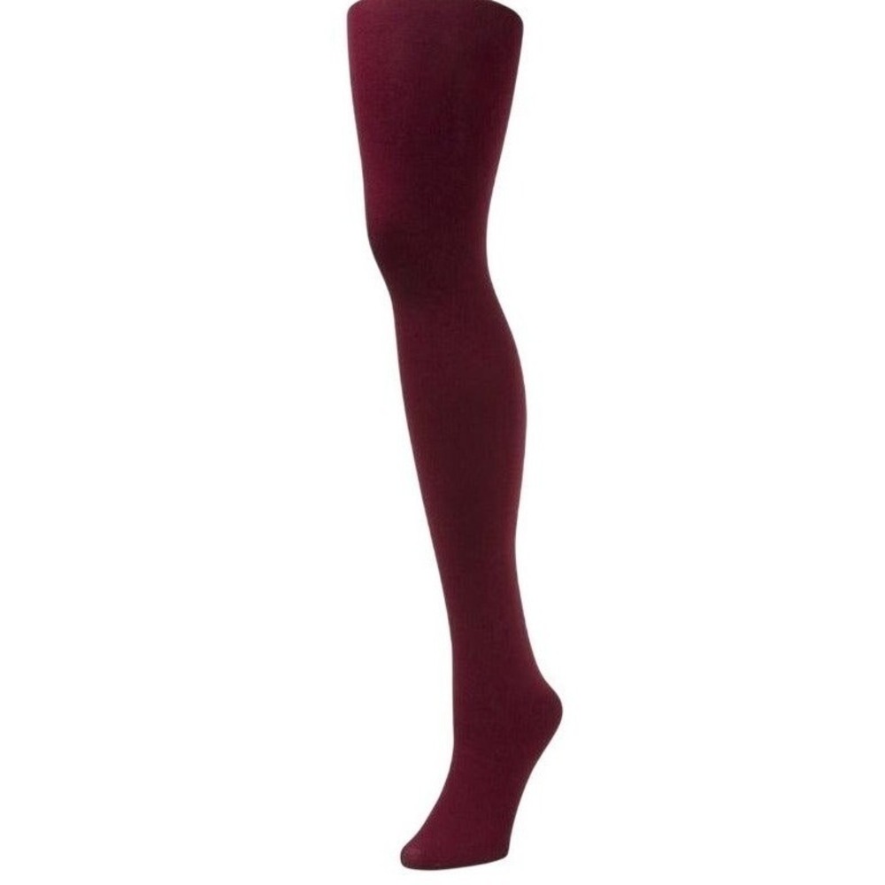 Burgundy Cotton Tights Small Opaque Dark Red Wine B.ella Erika Fall Winter NEW S